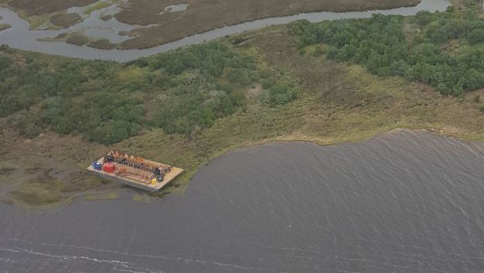 Video Refloating Barges After Hurricane Matthew